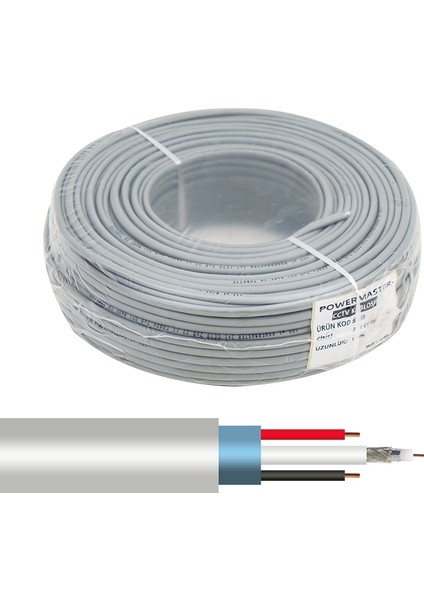 Kamera Kablosu Cctv Cca 2+1 x 0.22 100 Metre (4767) - MCT7769-2471