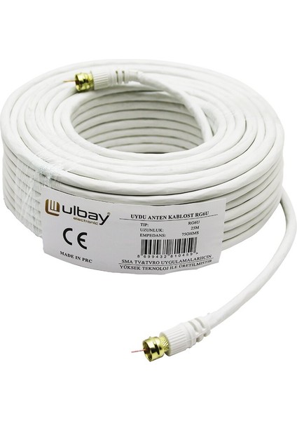 25 Metre RG6U Uydu Anten Kablosu (4767) - MCT3987-8319