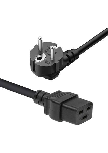 Dikdörtgen Girişli 1.8 Metre C19 Power Kablo (4767) - MCT4863-8232