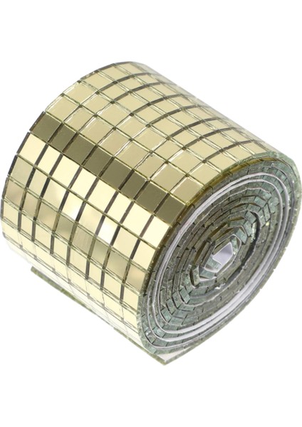 Dekor Bant Yapışkanlı Şık Altun Renk Aynalı Mozaik Taşlı 4cm x 1m Uzunluğunda Dekor Bandı indirimleri