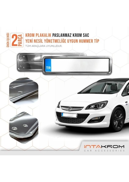 Opel Astra Krom Plakalık - Hummer Tip 2 Adet