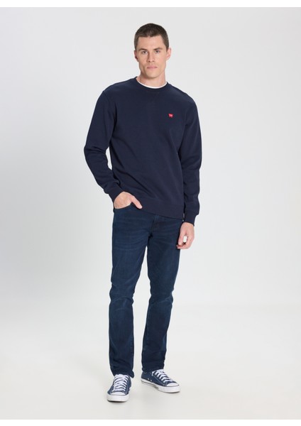 Fermuarlı Yaka Relaxed Lacivert Erkek Kazak L242496410 Lacivert Kazak fiyatları