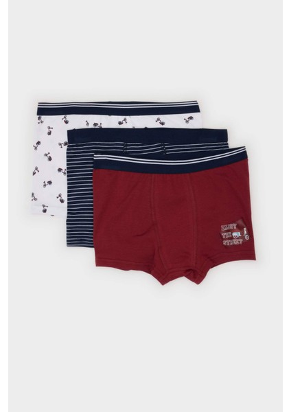Erkek Çocuk Desenli 3'lü Boxer B8412A824AU