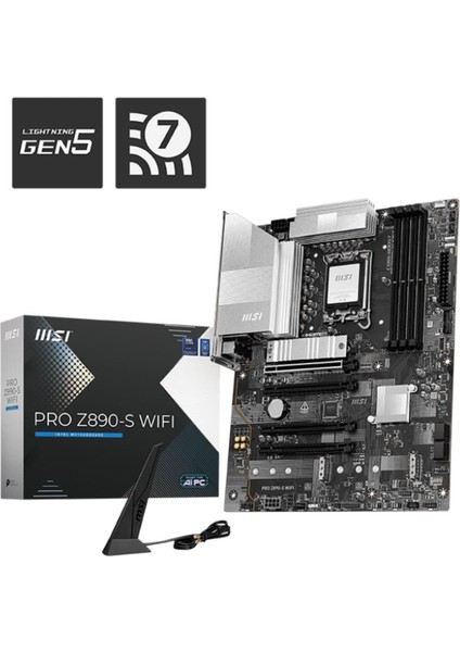 Pro Z890-S Wıfı Ddr5 8600(OC) DVI HDMI Atx