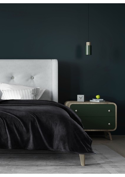 Deluxe Wellsoft Battaniye Siyah Çift Kişilik 200 x 220 cm modelleri