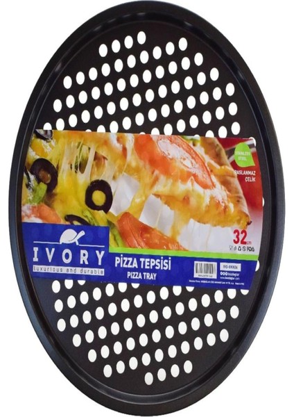 Ivory Teflon Pizza Tepsisi 32 cm