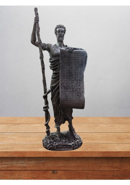 Hipokrat Biblo 25 cm Heykel Dekor Hediyelik Eşya