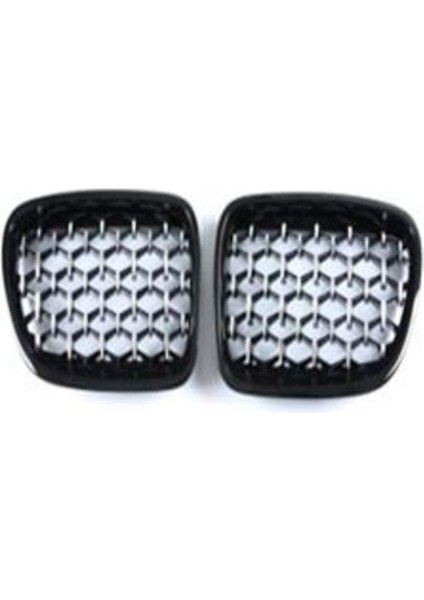 75673 Panjur Siyah Çerçeve Kenarlı Krom Noktalı Set & Z4 Style Bmw F10 10-12 51137203649
