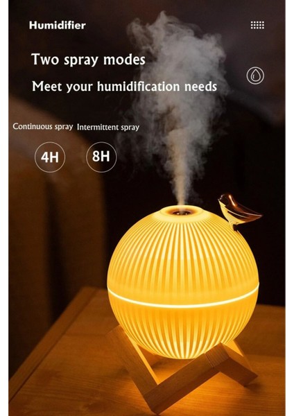 Şık Kuş Tasarımlı Ultrasonik Hava Nemlendirici Difüzör Gece Lambası Sessiz Aromaterapi Cihazı fırsatları