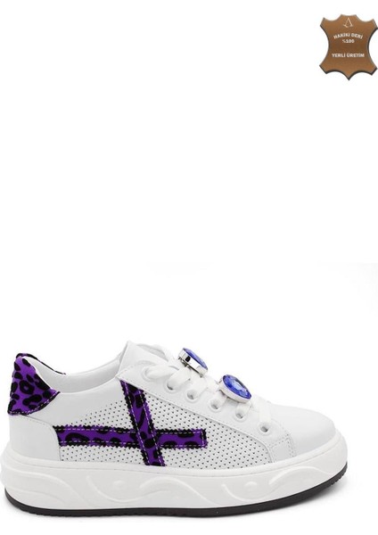 Kadın Sneaker Hakiki Deri Ayakkabı 107Y24K12303