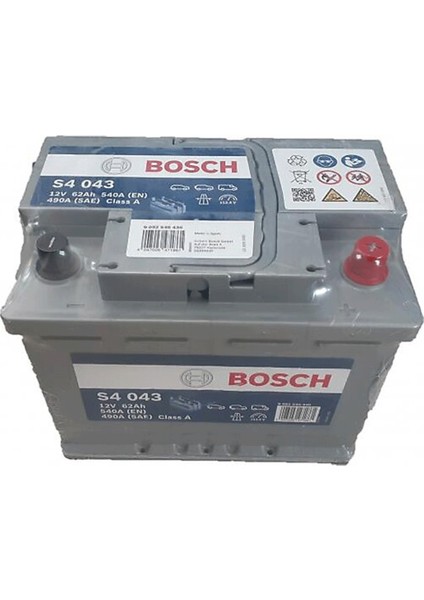 BOSCH 12V 62AH 62 Amper Akü S4 540CCA 60 Amper Uyar 60AH Ye Uyar Eski Iadesiz Güncel Tarihli 2YIL GARANTİ