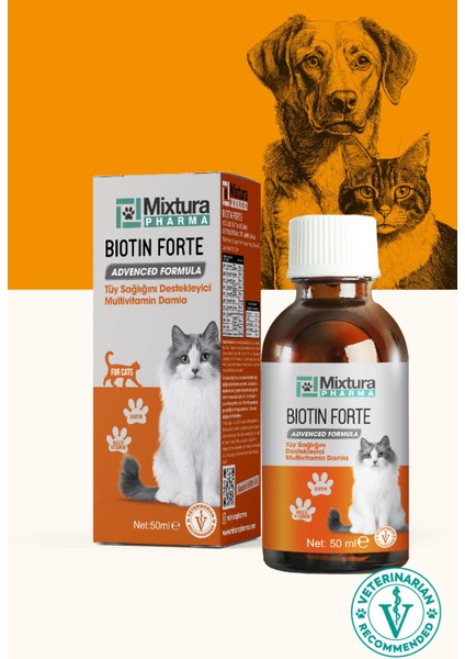 Biotin Forte Tüy Sağlığını Destekleyici Multivitamin Damla (KEDİ VE KÖPEK TÜY DÖKÜLMESİNİ ÖNLEYİCİ)