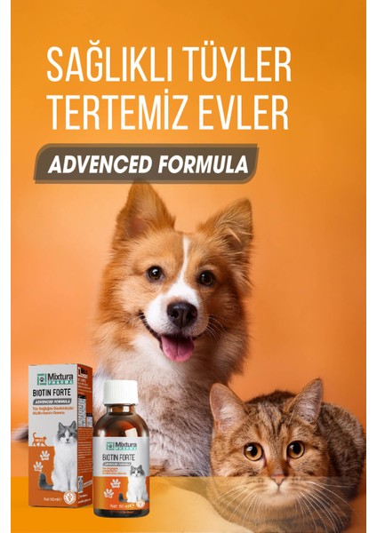 Biotin Forte Tüy Sağlığını Destekleyici Multivitamin Damla (KEDİ VE KÖPEK TÜY DÖKÜLMESİNİ ÖNLEYİCİ)