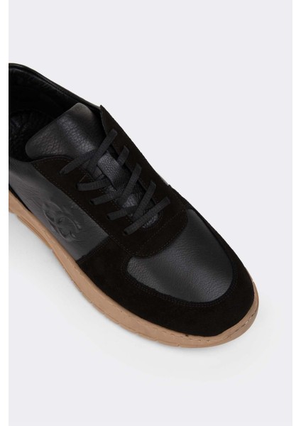 Erkek Sneaker Hakiki Deri Ayakkabı 082Y24E40713