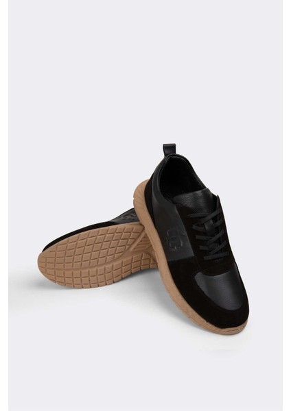 Erkek Sneaker Hakiki Deri Ayakkabı 082Y24E40713