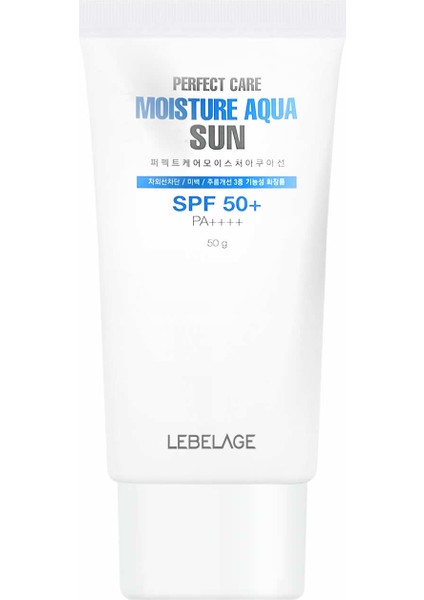 Su Bazlı Nemlendirici Güneş Kremi Lebelage Perfect Care Moisture Aqua Sun Cream Spf 50+ Pa++++