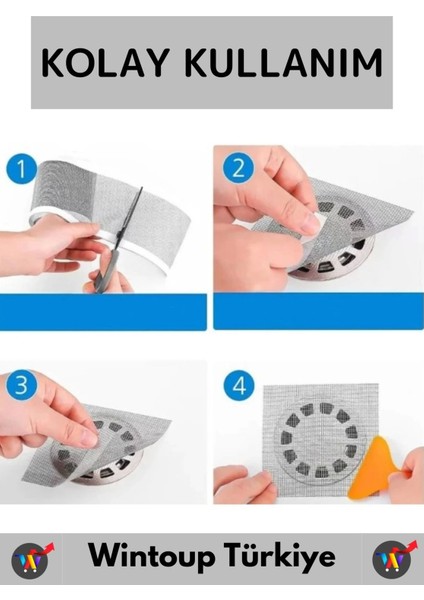 Premium Seri Suya Dayanıklı Gider Süzgeci Sineklik Tamir Kiti Bant 0.55 mm 12 cm x 4 Metre 2 Adet