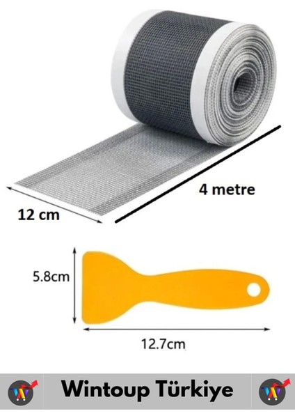 Premium Seri Suya Dayanıklı Gider Süzgeci Sineklik Tamir Kiti Bant 0.55 mm 12 cm x 4 Metre 2 Adet