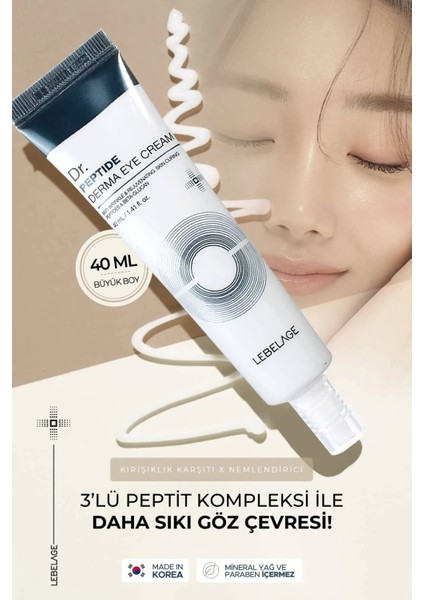 40 ml - Peptit Kompleksi ile Anti Aging Karşıtı Göz Kremi Dr. Peptide Derma Eye Cream