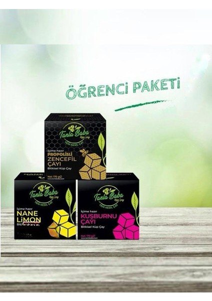 Öğrenci Paketi Bitki Çayı (Nane Limon, Kuşburnu, Propolisli Zencefil) 3X170 gr