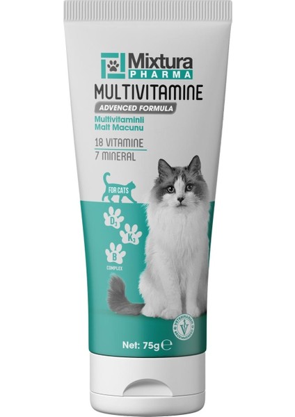 Multivitamine Multivitaminli Malt Macunu - Kedi Vitamini - Köpek Vitamini