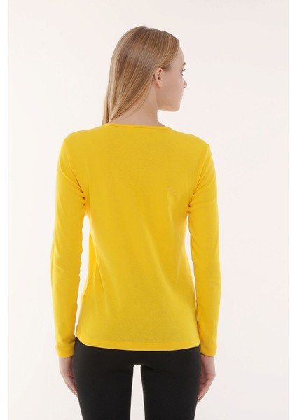 Kadın Uzun Kollu Bisiklet Yaka Tişört modelleri