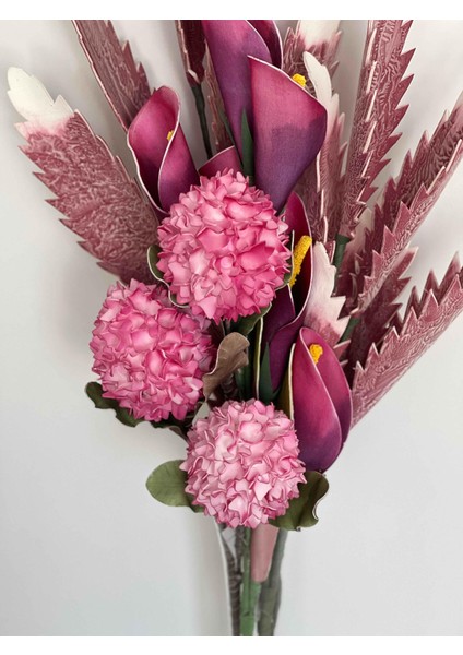 Pembe 4 Dal Yapay Çiçek