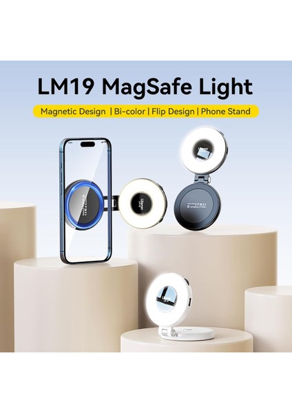 LM19 Magsafe LED Selfie Ring Light Beyaz L015