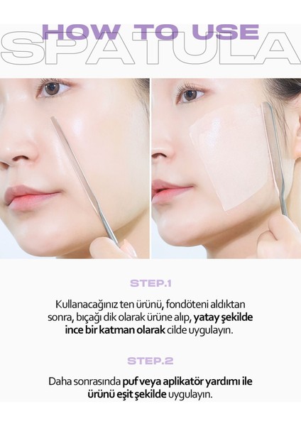 Paslanmaz Çelik Viral Makyaj Uygulama Spatulası About Tone Spatula