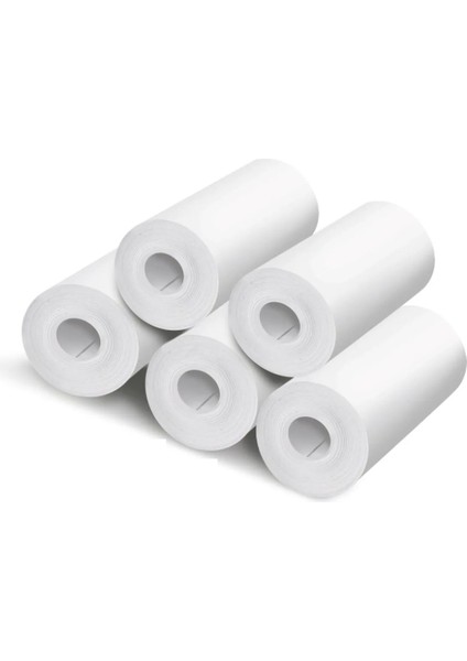 57 mm x 25 Mm, Çocuk Kamerası Mini Termal Yazıcı Için Yazıcı Kağıdı 5li Set Termal Fotoğraf Kağıdı
