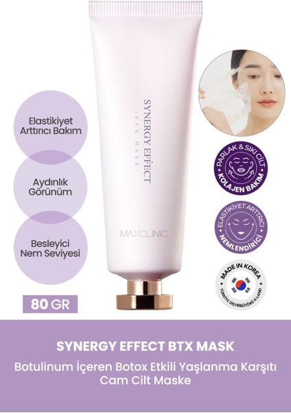 Soyulan Cam Cilt Maske Kolajen ve Botalinium Maxclinic Btx Botoks Mask