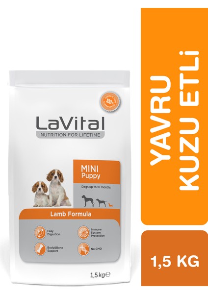 Mini Puppy Küçük Irk Kuzulu Yavru Köpek Maması 1,5kg - 4 Adet