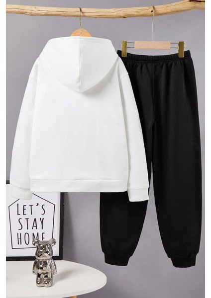 Uygun Tarz Happiness Baskılı Erkek - Kız Rahat Eşofman Takımı fiyatları