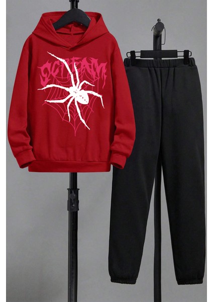 Uygun Tarz Scream Baskılı Erkek - Kız Rahat Eşofman Takımı