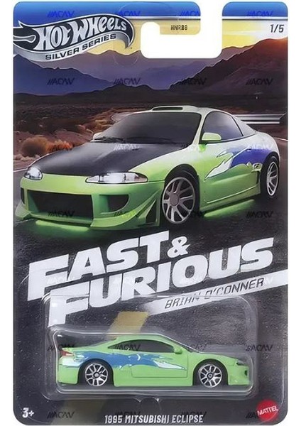 Brian O'conner Seti 1/5 - Hot Wheels 1995 Mitsubishi Eclipse (1/64) Fast & Furious