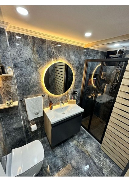 Yuvarlak Ledli Ayna / Yuvarlak Banyo Aynası / Banyo Aynası / Işıklı Ayna / Ledli Ayna