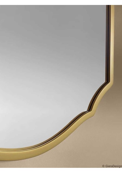 Asimetrik Duvar Aynası / Gold Çerçeveli Düzensiz Dekor Ayna / Banyo Aynası fırsatları