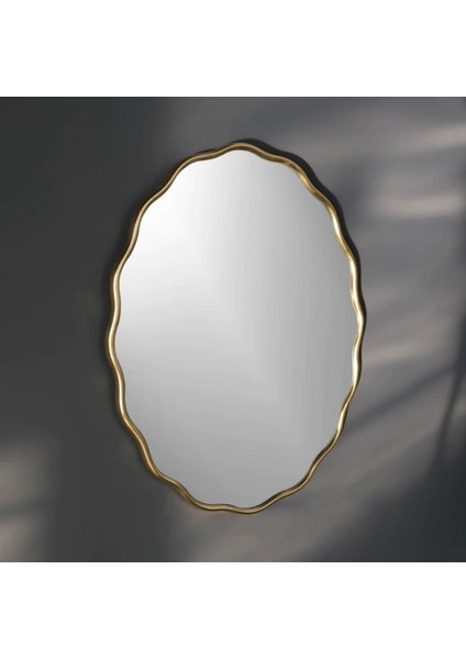 Dalgalı Oval Duvar Dekor Aynası / Asimetrik Ayna / Konsol Aynası / Düzensiz Ayna / Dekor Aynası fırsatları
