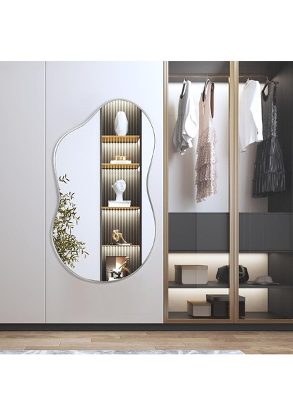 60X90 Asimetrik Duvar Dekor Aynası / Duvar Aynası / Konsol Aynası / Düzensiz Ayna / Estetik Ayna fiyatları
