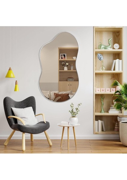 60X90 Asimetrik Duvar Dekor Aynası / Duvar Aynası / Konsol Aynası / Düzensiz Ayna / Estetik Ayna modelleri