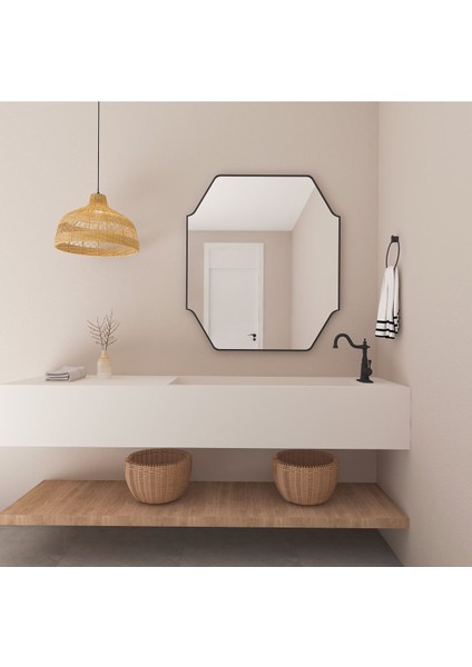 70X90 Duvar Dekor Aynası / Asimetrik Ayna / Konsol Aynası / Düzensiz Ayna / Estetik Ayna