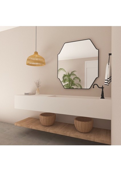 70X90 Duvar Dekor Aynası / Asimetrik Ayna / Konsol Aynası / Düzensiz Ayna / Estetik Ayna fırsatları