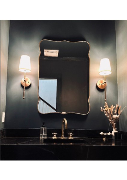 55X80 Lüks Salon Aynası / Dekor Aynası / Asimetrik Konsol Aynası / Makyaj Aynası indirimleri