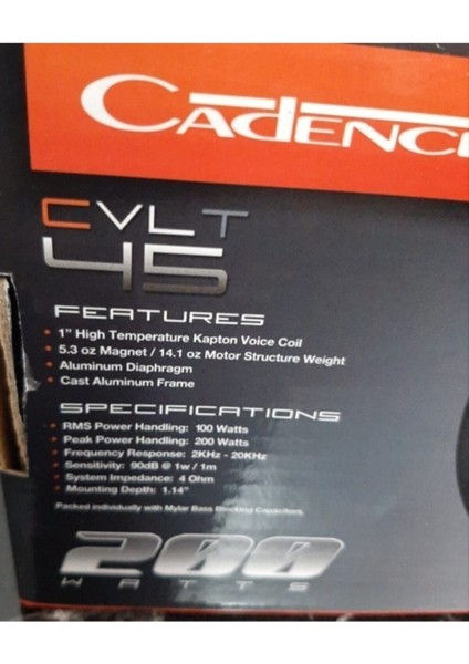 Cvlt 45 Tweeter modelleri
