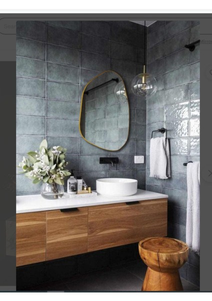 Asimetrik Salon Aynası / Düzensiz Duvar Dekoru Aynası / Estetik Dekor Ayna fırsatları