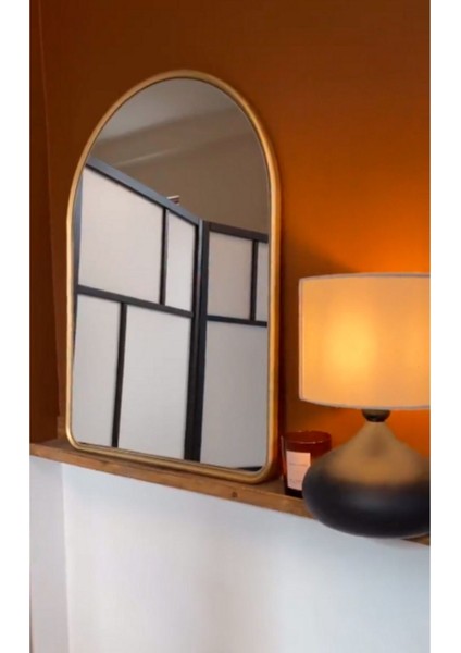 55X80 Gold Çerçeveli Asimetrik Duvar Aynası / Banyo Aynası / Dekor Aynası fiyatları