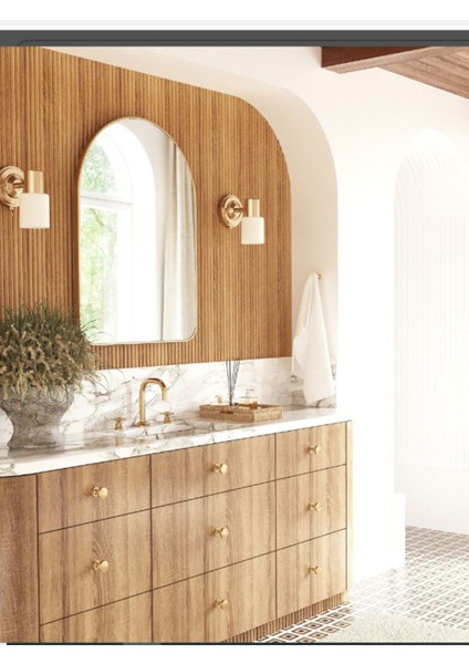55X80 Gold Çerçeveli Asimetrik Duvar Aynası / Banyo Aynası / Dekor Aynası modelleri
