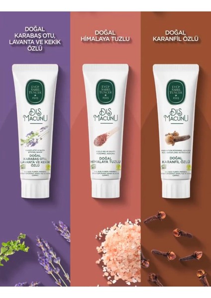 Diş Macunları Karanfil, Himalaya Tuzlu,karabaş Otu 90 ml