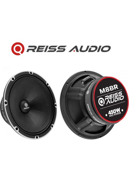 Rs-M8 20CM Özel Seri Oto Midrange 450WAT 200RMS Iki Adet Uyumlu