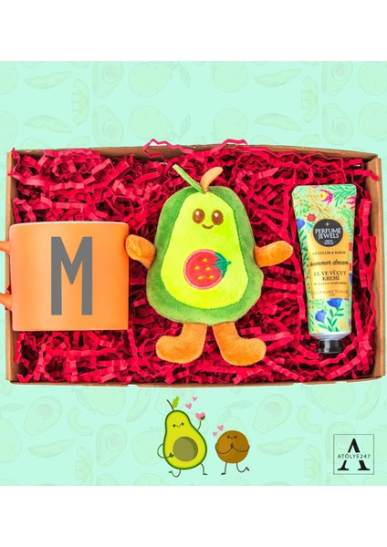 Kişiye Özel Avokado Set- Avokado Anahtarlık - Turun Çay-Kahve Fincanı - Eyüp Sabri Tuncer El Kremi